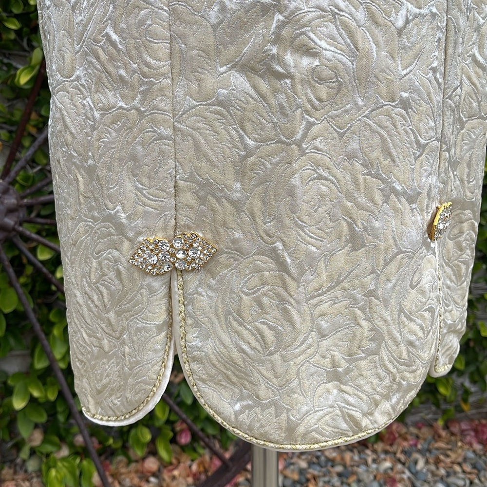 Lillie Rubin vintage brocade metallic skirt suit - Picture 8 of 10